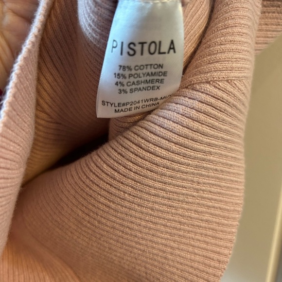 Revolve Pistola Tiff Sweetheart Neck cashmere blend Sweater In Mauve - Picture 7 of 7